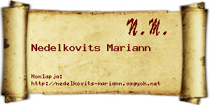 Nedelkovits Mariann névjegykártya