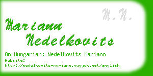 mariann nedelkovits business card